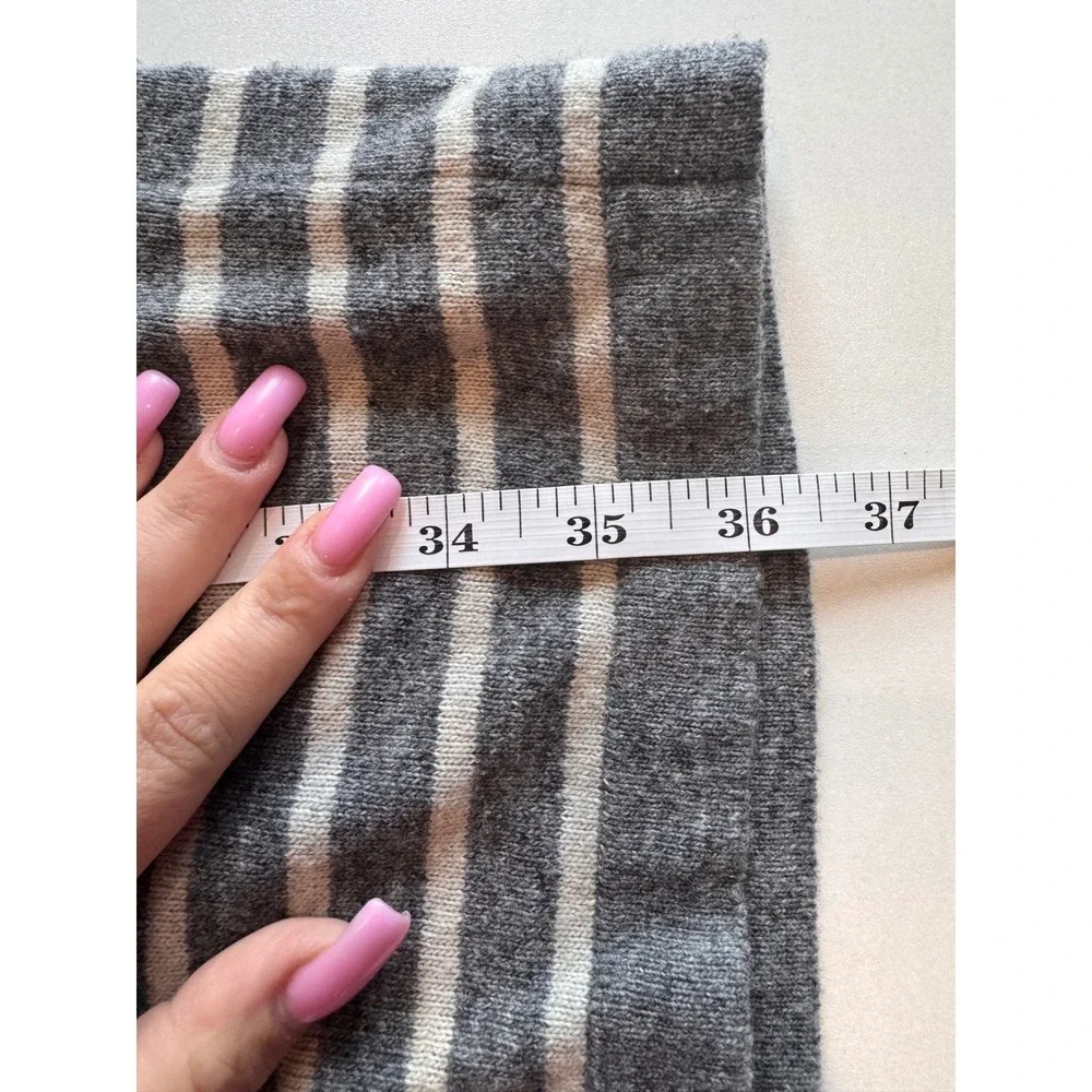 Banana‎ Republic Wool Blend Sweater Dress Striped Beige Gray Made S Acde